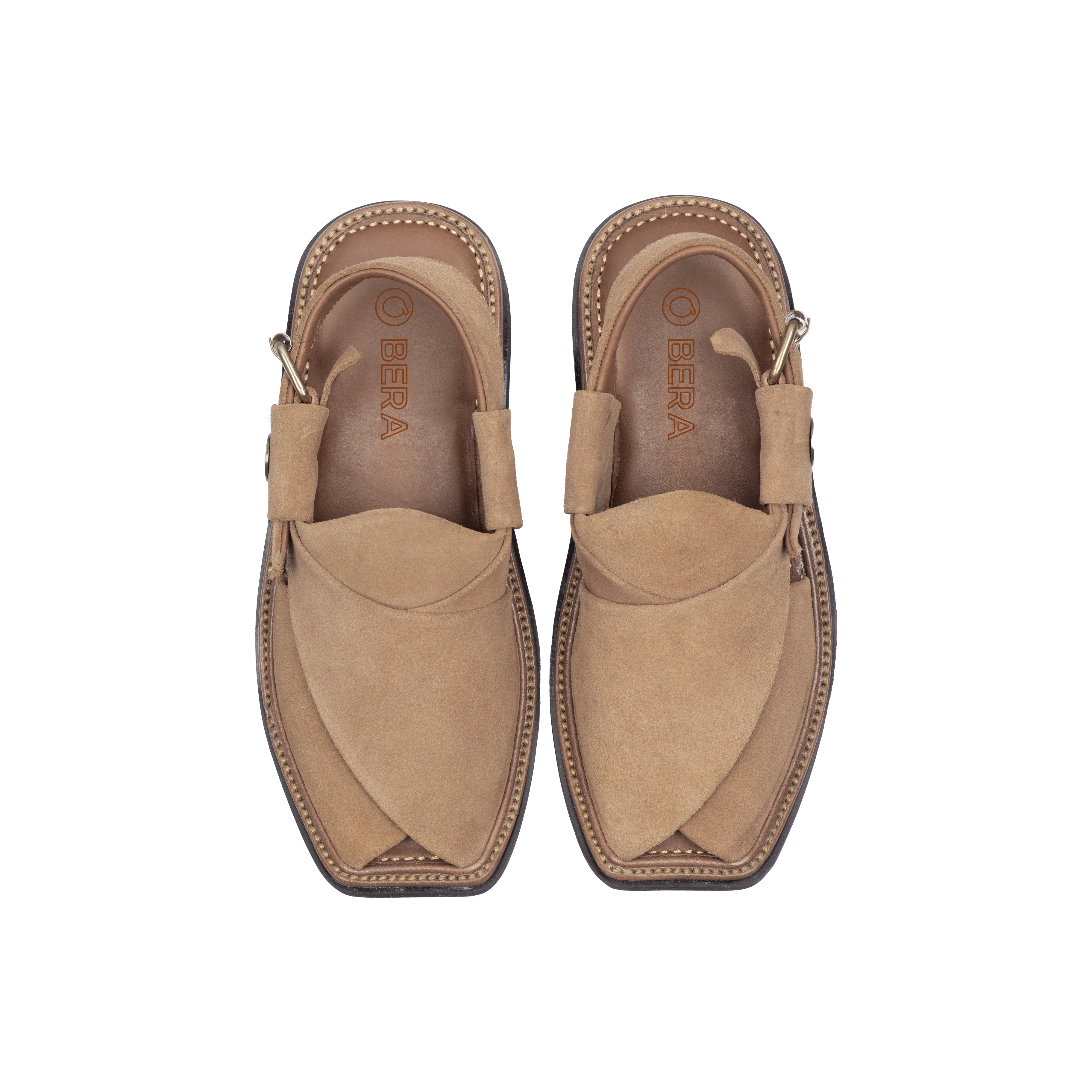 Suede Traditional Camel classic shoes for men-BERA