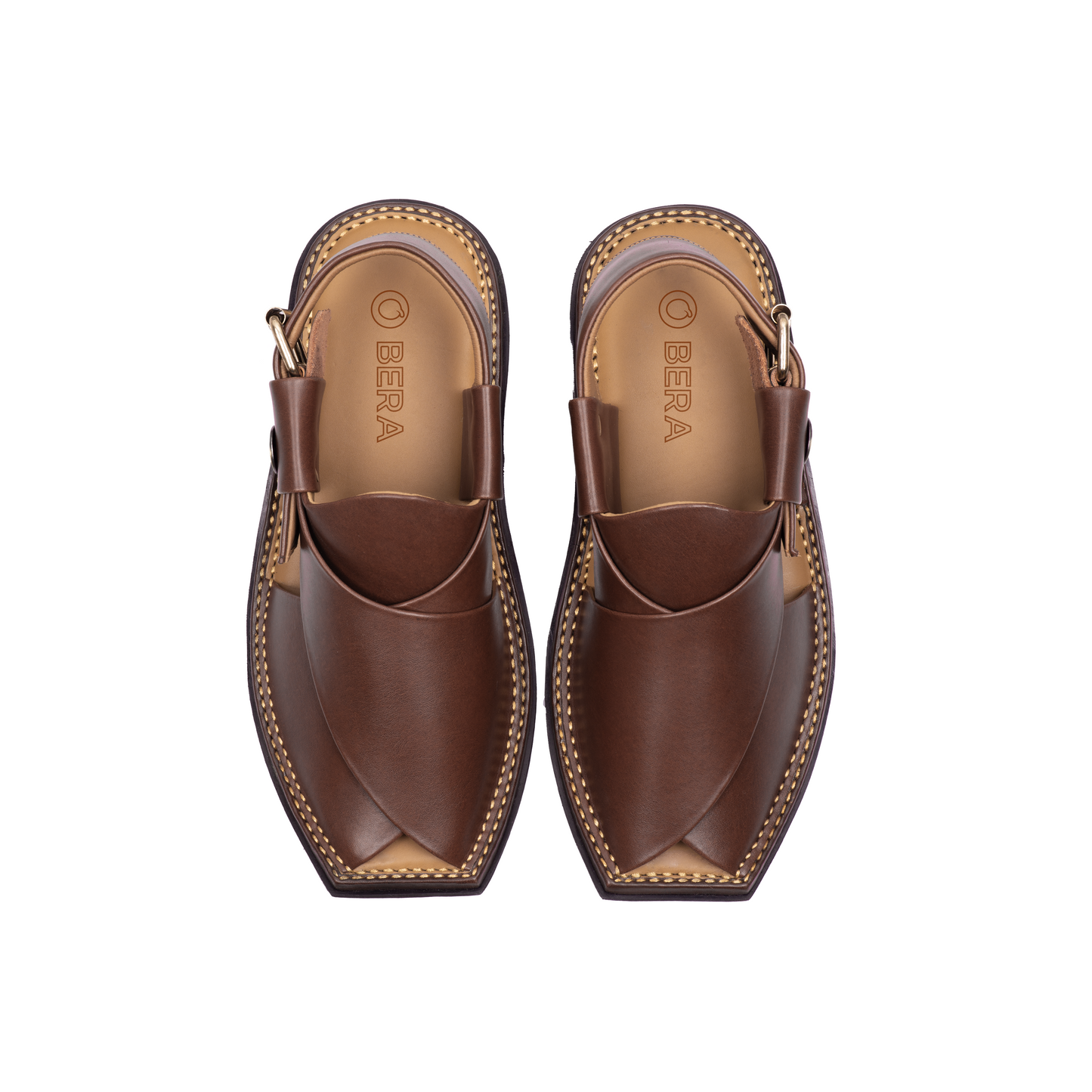 Burgundy T Shape luxury and stylish shoes handmade leather for men-BERA